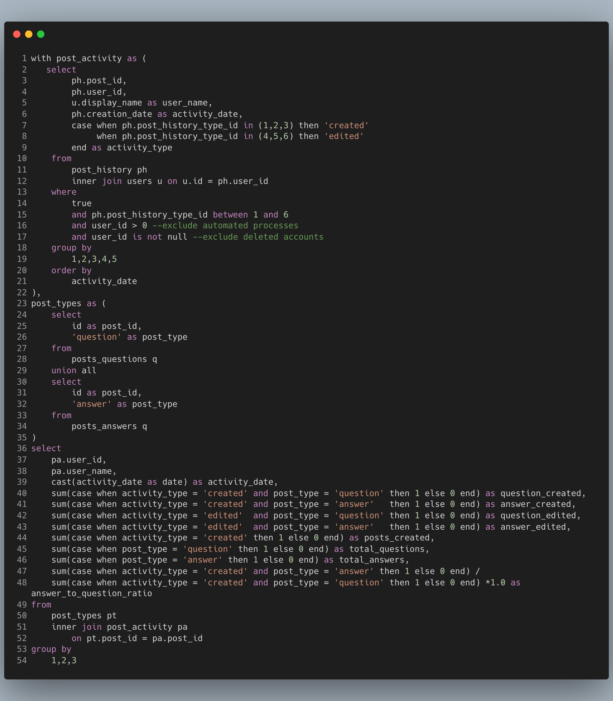 Refactoring SQL - Level 1