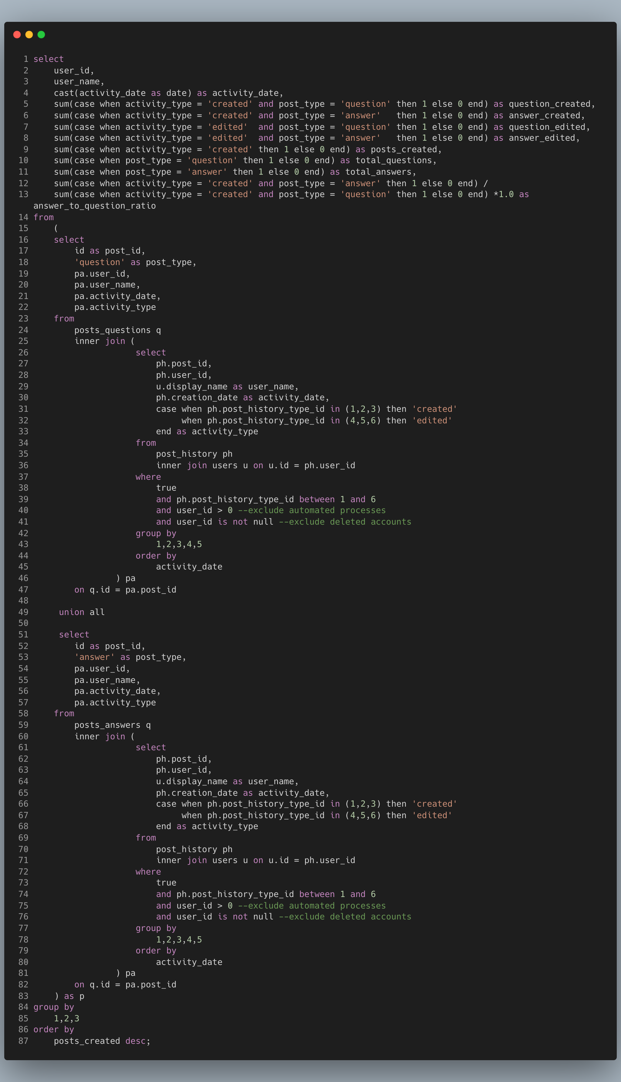 Refactoring SQL - Level 1